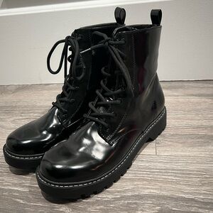 Black Combat Style Boot
